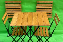 میز و صندلی تاشو با چوب راش 